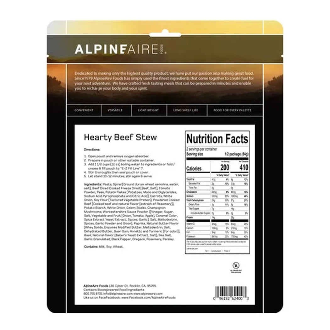AlpineAire Hearty Beef Stew-Food - Backpacking-AlpineAire-Appalachian Outfitters