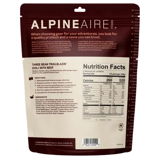 AlpineAire Three Bean Trailblazin' Chili with Beef-Food - Backpacking-AlpineAire-Appalachian Outfitters