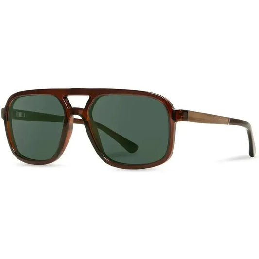 Camp Eyewear Glacier - Smokey Bear-Accessories - Eyewear - Sunglasses-Camp Eyewear-Clay // Walnut-G15 Polarized-Appalachian Outfitters