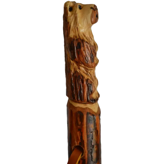 Creation Carvings Walking Stick with Bear Carving-Camping - Trekking Poles - Walking Sticks-Creation Carvings-Appalachian Outfitters