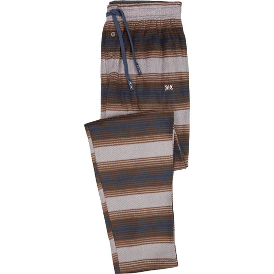 Front view of the Dkota Grizzly Men's Lambert in Acorn Shell showing the striped pattern and drawstring waist.