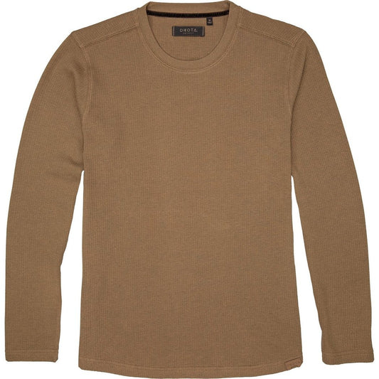 Front view of the Dkota Grizzly Men's Lewis in Aluminium showing the crew neck and long sleeves.