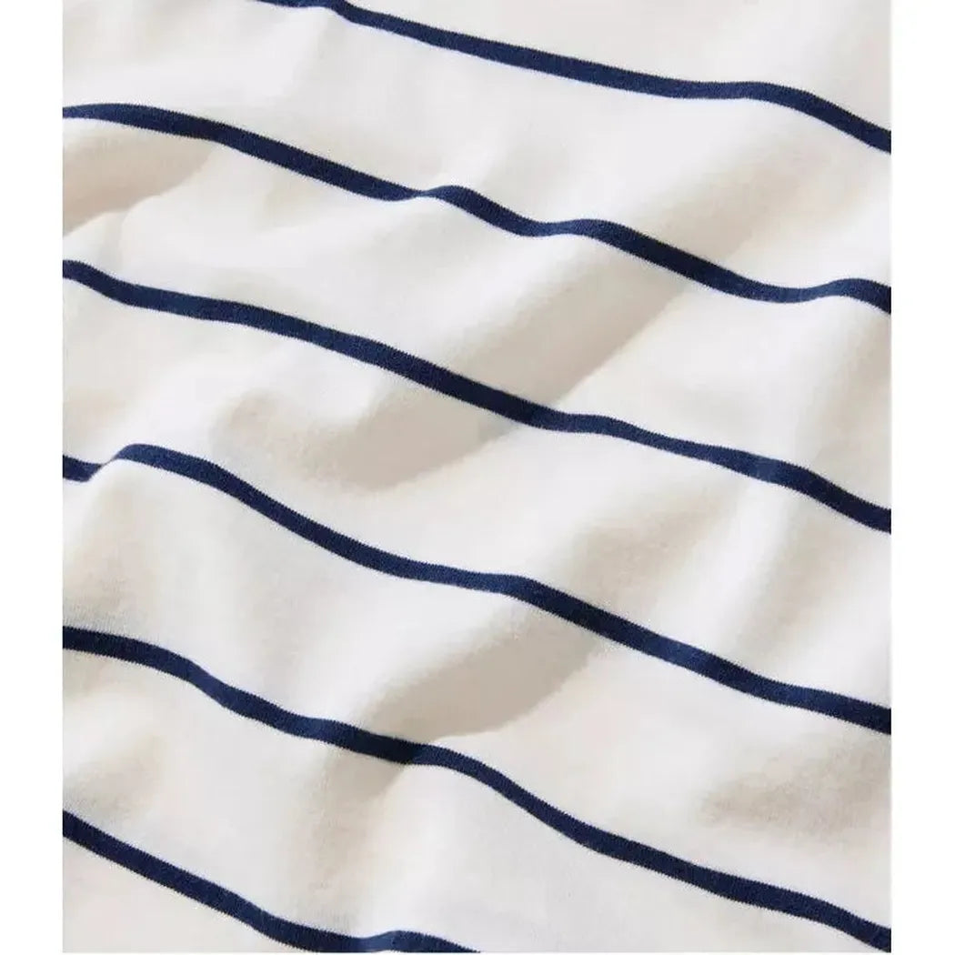 L.L.Bean Women's Soft Stretch Supima-Blend Tee, Crewneck Short-Sleeve Striped-Women's - Clothing - Tops-L.L.Bean-Appalachian Outfitters
