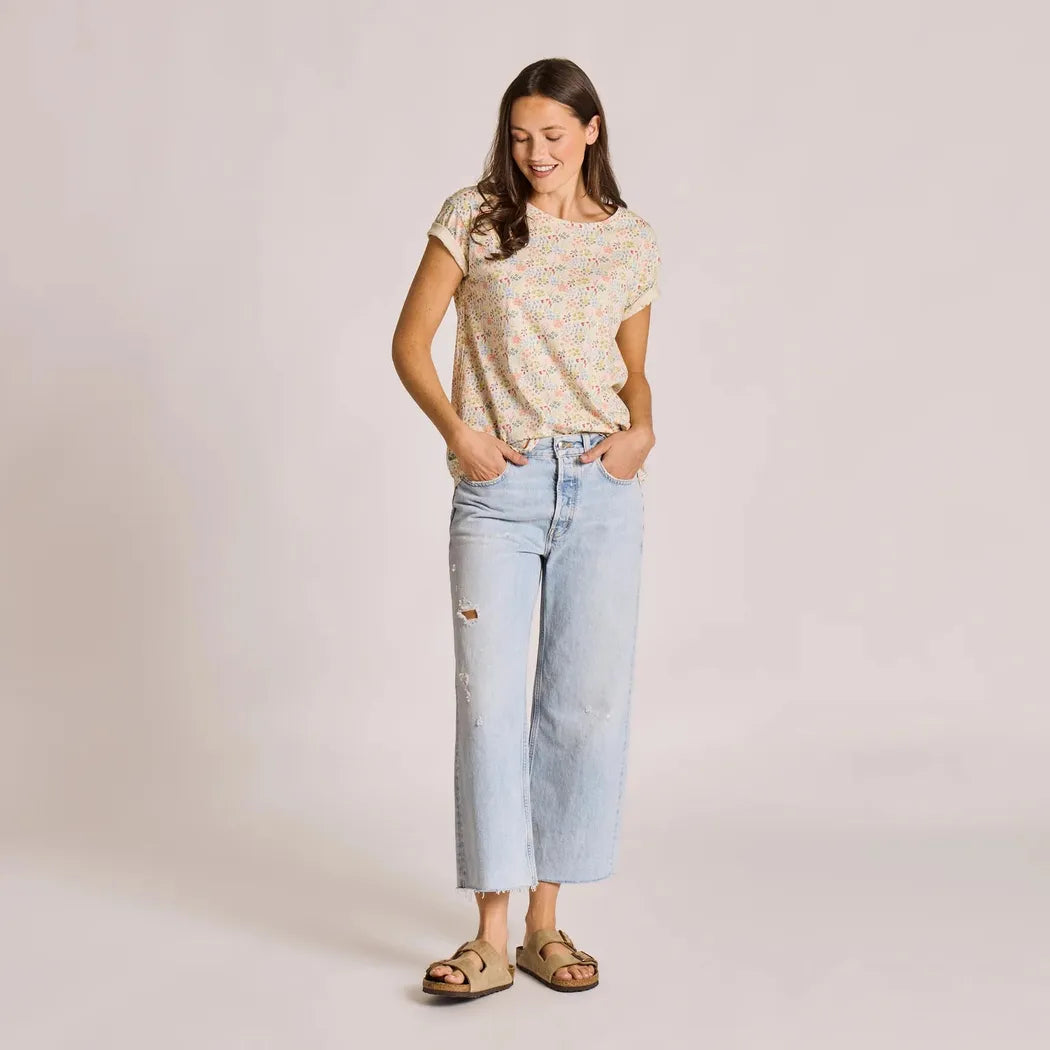 Life is Good Women's Bouquet Garden Pattern Crusher-LITE Easy Tee-Women's - Clothing - Tops-Life is Good-Appalachian Outfitters
