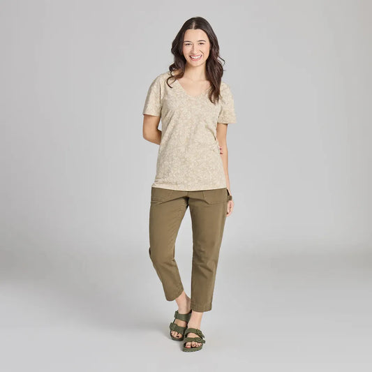 Life is Good Women's Cherry Blossom Pattern Crusher-LITE Easy Vee-Women's - Clothing - Tops-Life is Good-Appalachian Outfitters