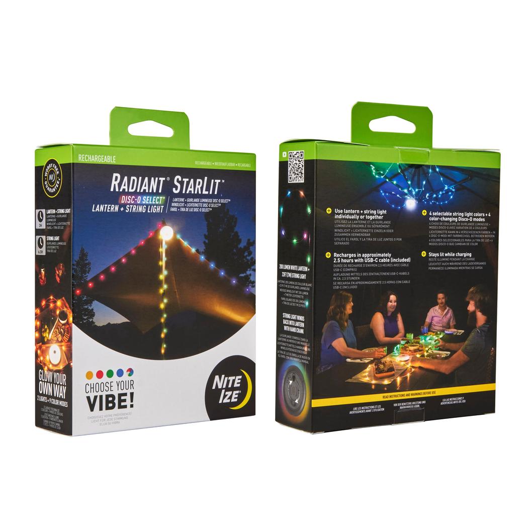 Nite Ize Radiant StarLit Rechargeable Lantern and String Light DiscO-Camping - Lighting - Headlamps-Nite Ize-Appalachian Outfitters