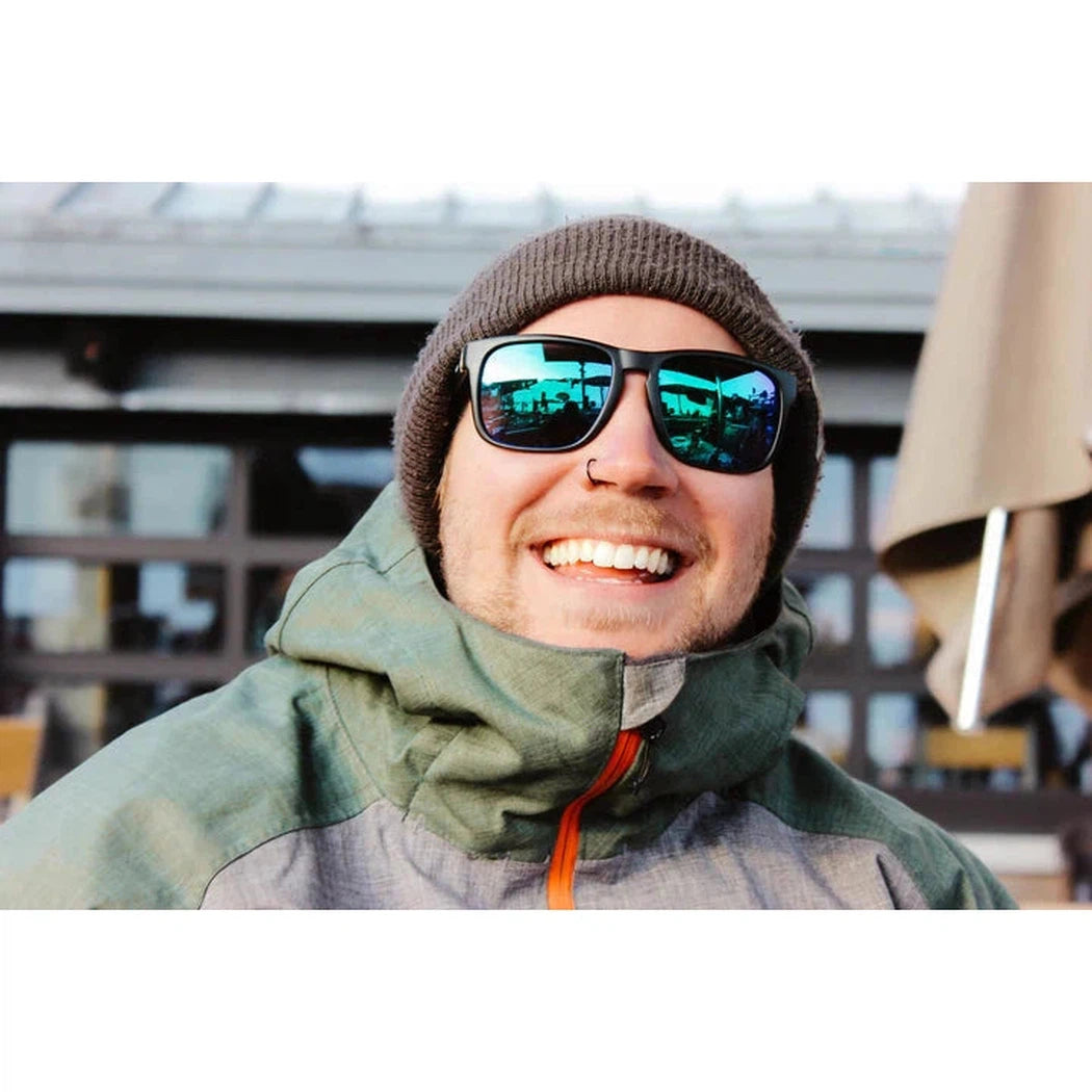 Optic Nerve Ziggy-Accessories - Sunglasses-Optic Nerve-Matte Black-Smoke w/ Green Mirror-Appalachian Outfitters