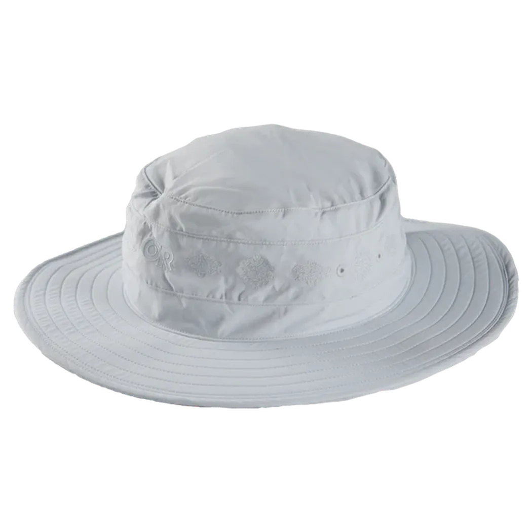 Outdoor Research Women's Solar Roller Sun Hat-Accessories - Hats - Women's-Outdoor Research-Titanium-Rice Embroidery-S-Appalachian Outfitters