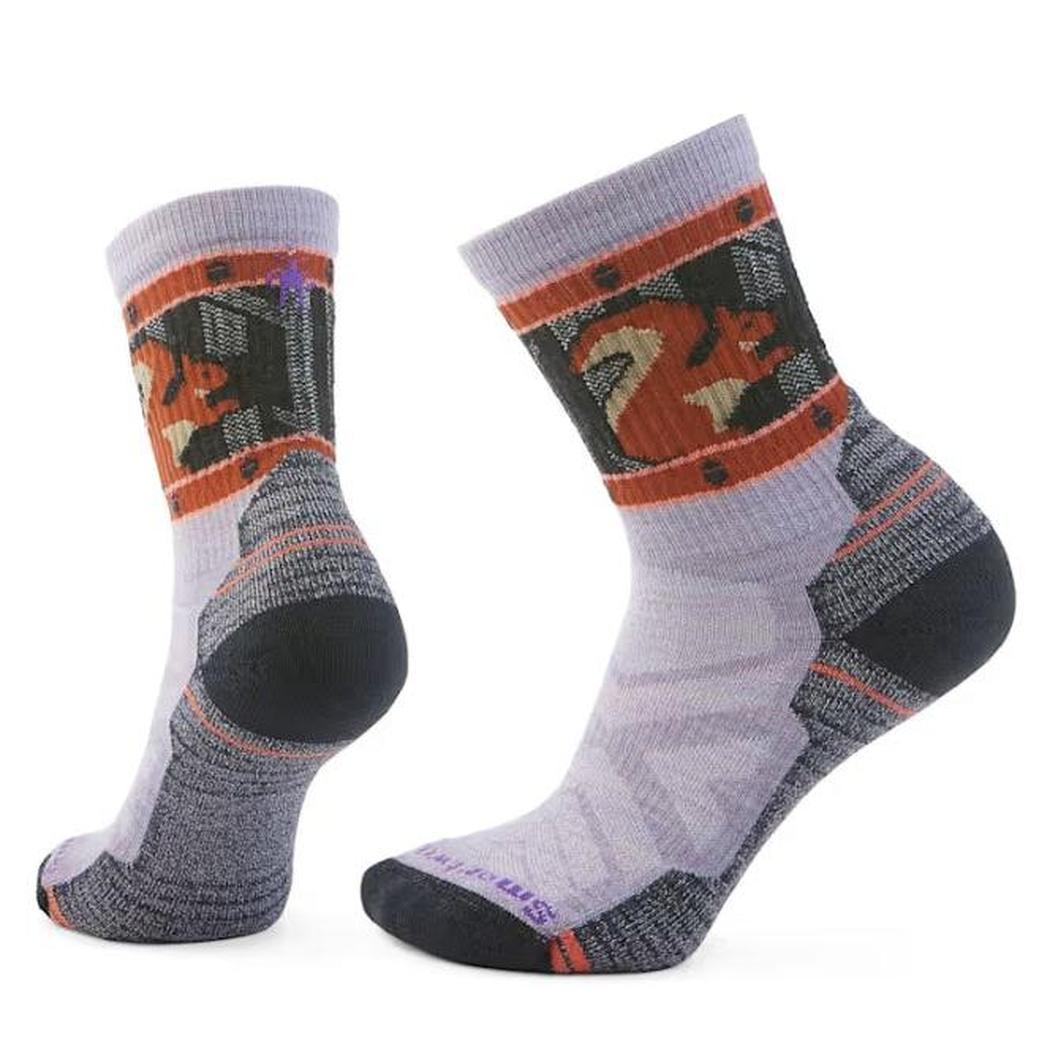 Smartwool Women's Hike Light Cushion Squirrely Crew Socks-Accessories - Socks - Unisex-Smartwool-Purple Eclipse-S-Appalachian Outfitters