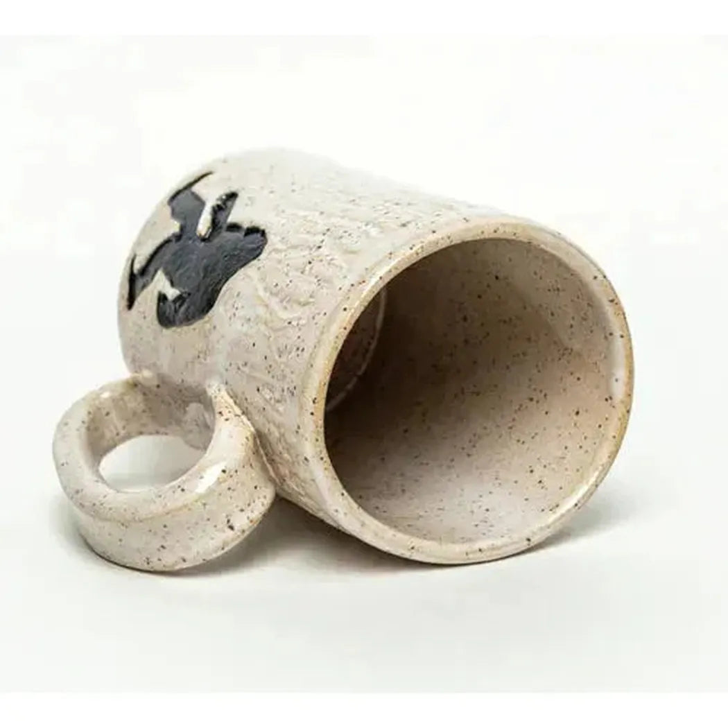 White Squirrel Clayworks Sasquatch / Bigfoot Handmade in Ohio Ceramic White 14oz Mug-Camping - Cooking - Dishware-White Squirrel Clayworks-Appalachian Outfitters