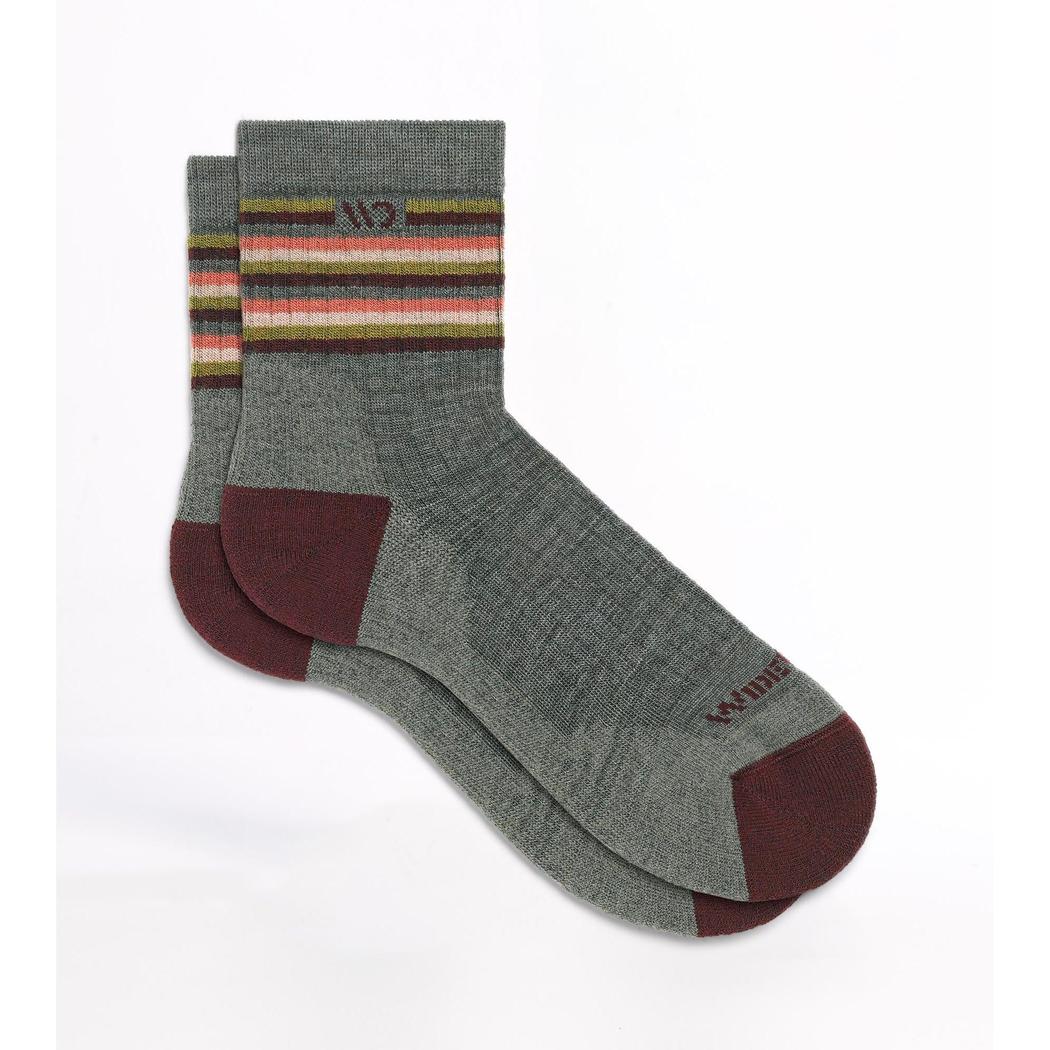 Wide Open Women's Multi Stripe Midweight Micro Crew Sock-Accessories - Socks - Women's-Wide Open-Taupe-M-Appalachian Outfitters