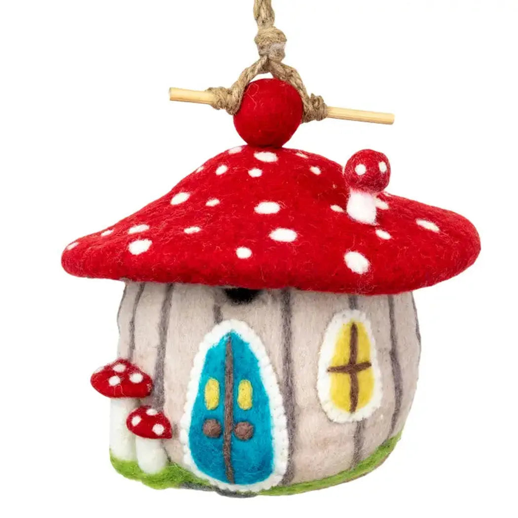 Wild Woolies Forest Mushroom Birdhouse-Accessories - Novelty - Decor-Wild Woolies-Appalachian Outfitters