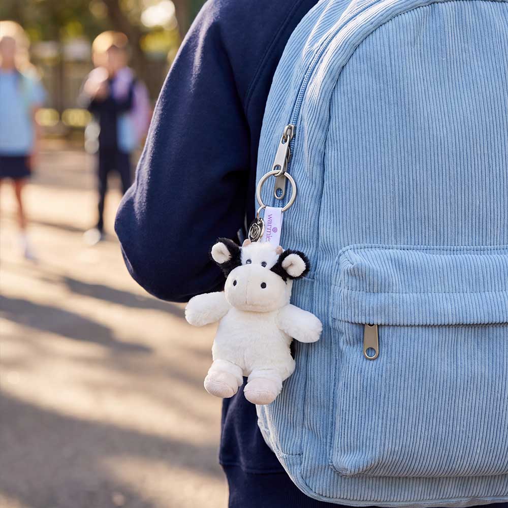 Warmies Black & White Cow Keyring