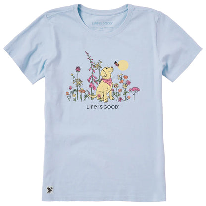 Women's Dog Among Wildflowers Short Sleeve Crusher-LITE Tee