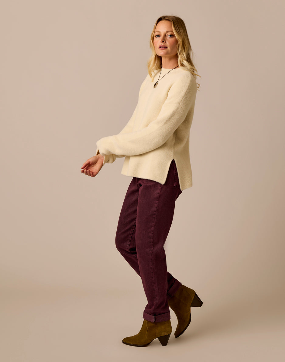 Carve Designs Olivia Plush Sweater: Cream product image