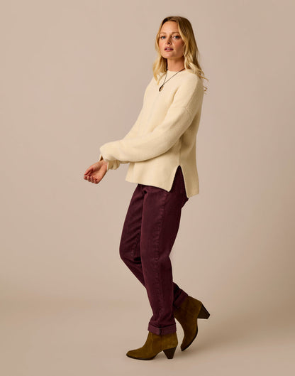 Carve Designs Olivia Plush Sweater: Cream product image