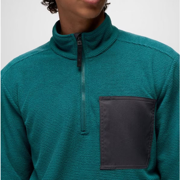 Prana Mens Stretch Zion Fleece 1/4 Zip-SAMPLE