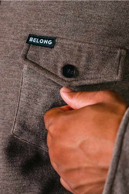 Belong Designs Men's Sherman Fleece Button Up product image