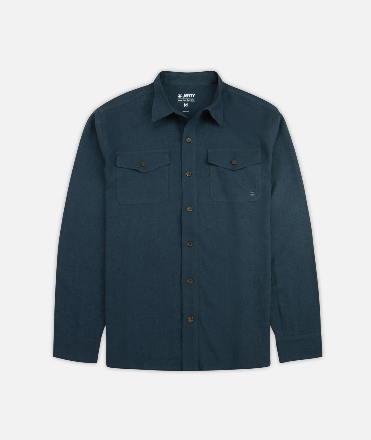 Jetty Mens Noah Long Sleeve Linen Shirt