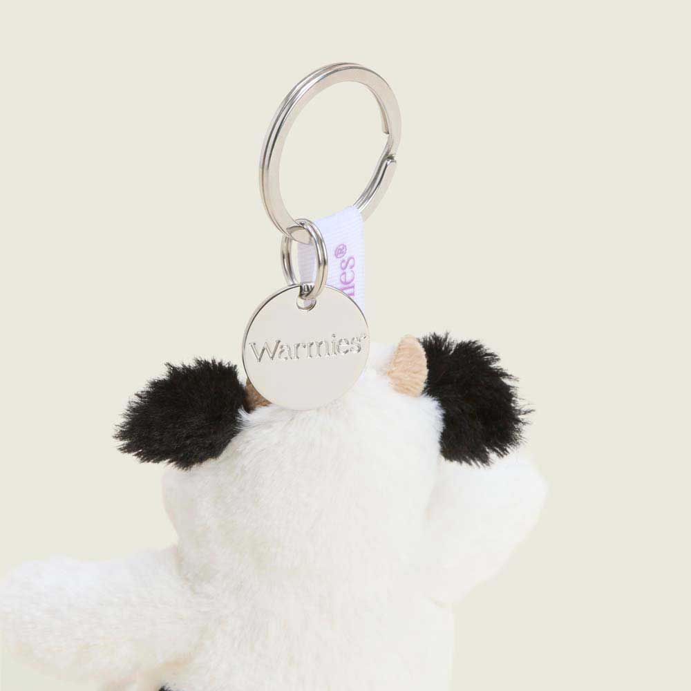 Warmies Black & White Cow Keyring