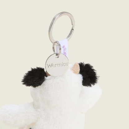 Warmies Black & White Cow Keyring