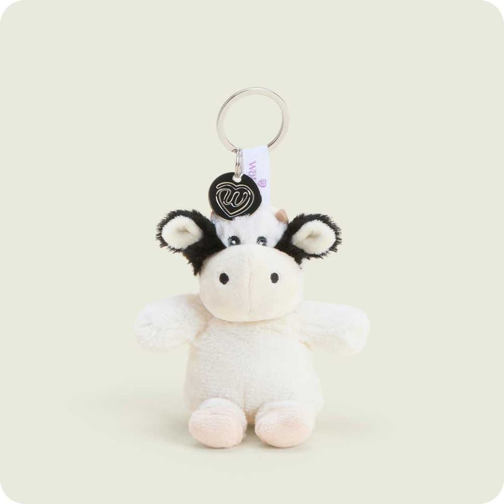 Warmies Black & White Cow Keyring