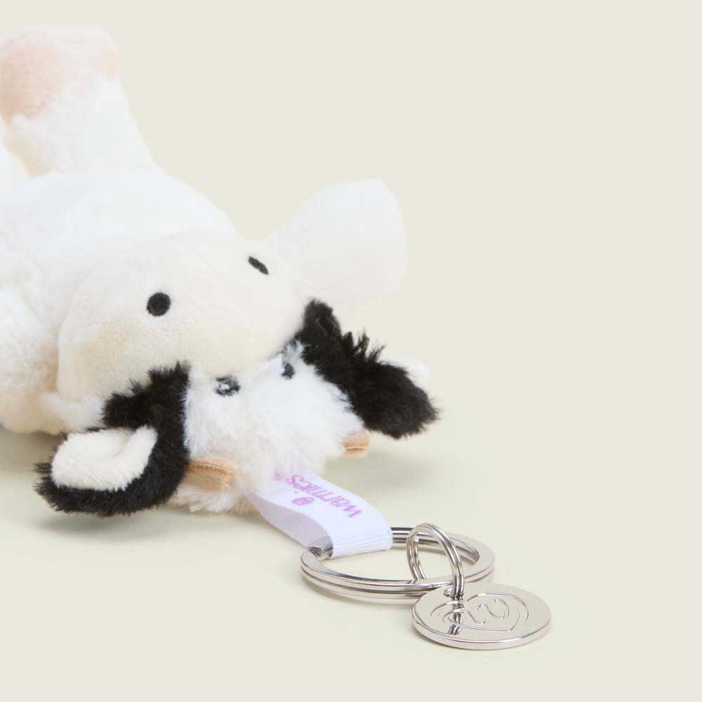 Warmies Black & White Cow Keyring