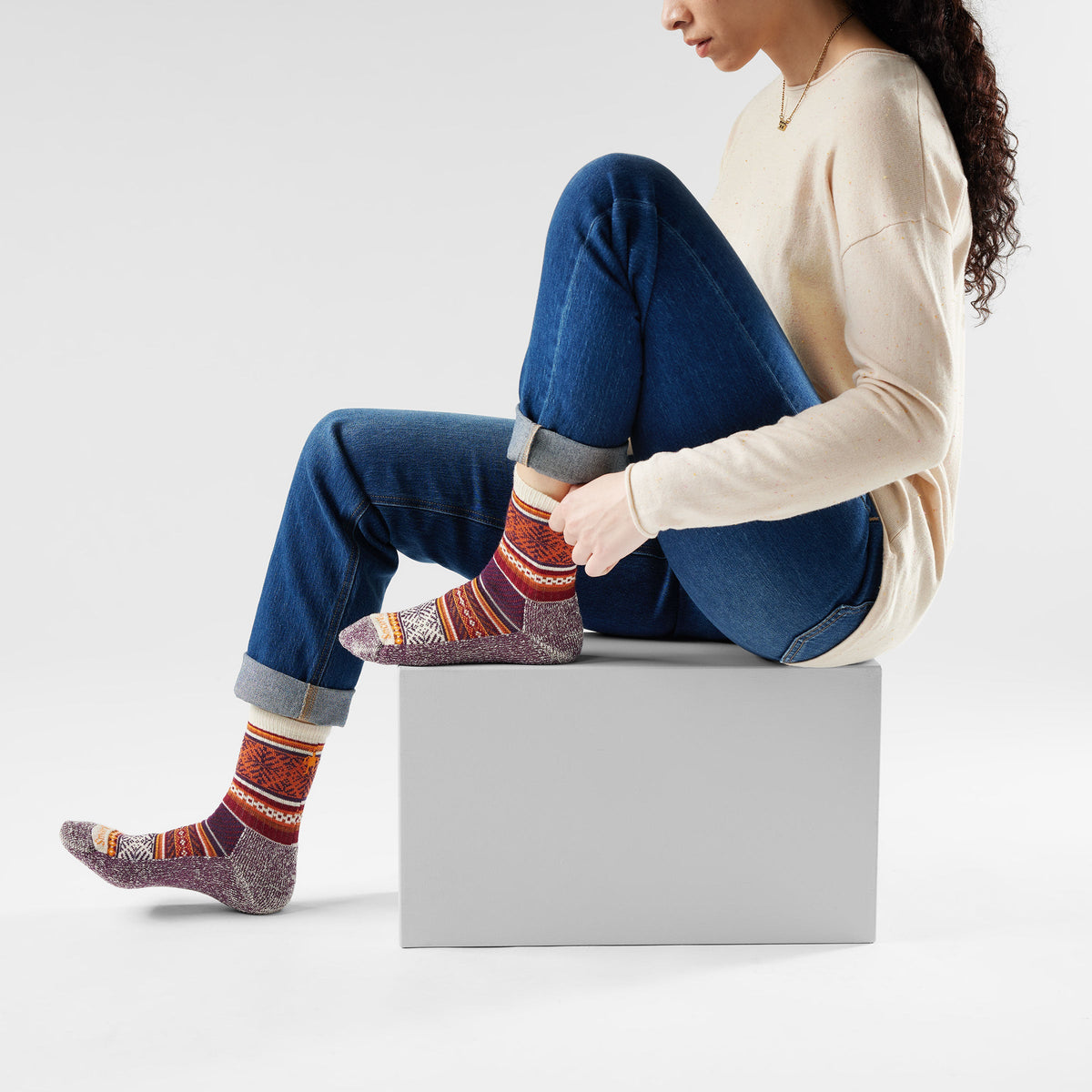 Smartwool Everyday Cozy Fair Isle Sweater Crew Socks product image