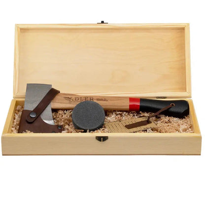 Adler Hatchet Gift Set - Yankee Hatchet-Camping - Accessories - Knife & Axe Accessories-Adler-Red/Black-Appalachian Outfitters