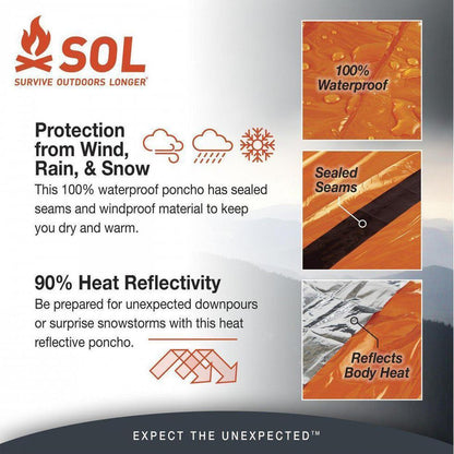 Adventure Medical Kits-Heat Reflective Poncho-Appalachian Outfitters