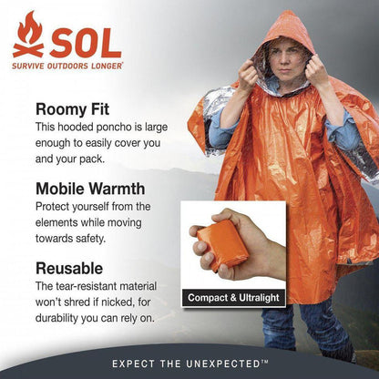 Adventure Medical Kits-Heat Reflective Poncho-Appalachian Outfitters