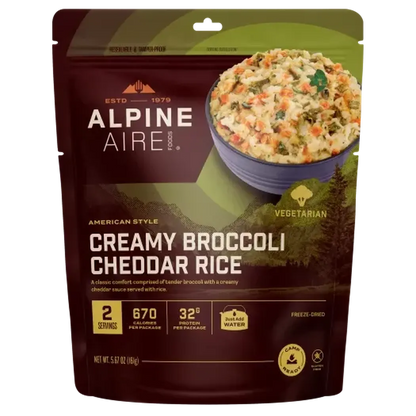 AlpineAire Creamy Broccoli Cheddar Rice-Food - Backpacking-AlpineAire-Appalachian Outfitters