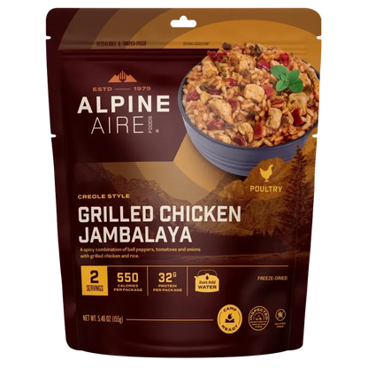 AlpineAire Grilled Chicken Jambalaya-Food - Backpacking-AlpineAire-Appalachian Outfitters