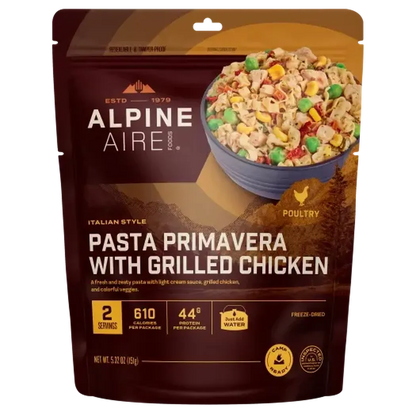 AlpineAire Pasta Primavera with Grilled Chicken-Food - Backpacking-AlpineAire-Appalachian Outfitters