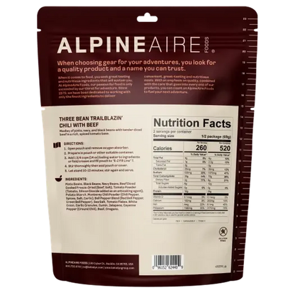 AlpineAire Three Bean Trailblazin' Chili with Beef-Food - Backpacking-AlpineAire-Appalachian Outfitters