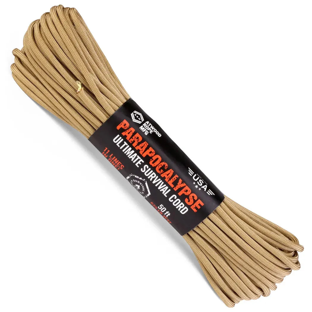 Atwood Rope Parapocalypse Ultimate Survival Cord - 625 LB - 4MM-Camping - Accessories - Rope and Cordage-Atwood Rope-Tan-50ft-Appalachian Outfitters