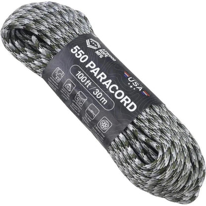 Atwood Rope Paracord - 550 LB - 4MM X 100 FT - Camos and Black-Camping - Accessories - Rope and Cordage-Siberian Camo-Appalachian Outfitters