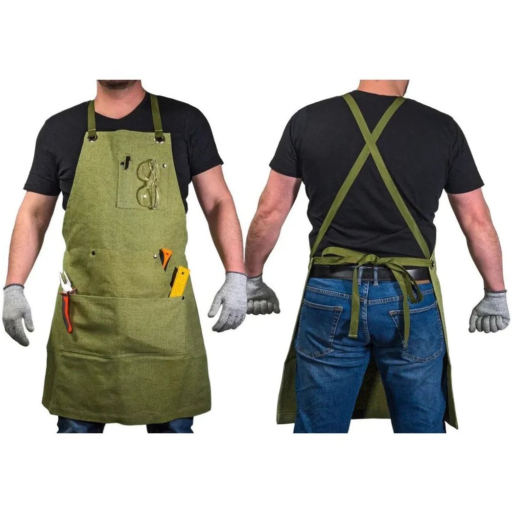Beavercraft Adjustable Green Canvas Work Apron-Camping - Accessories-Appalachian Outfitters
