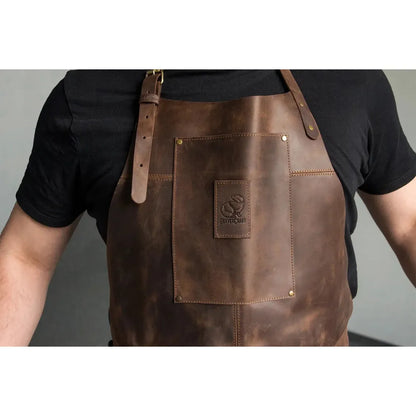 Beavercraft Adjustable Brown Leather Work Apron-Camping - Accessories-Beavercraft-Appalachian Outfitters