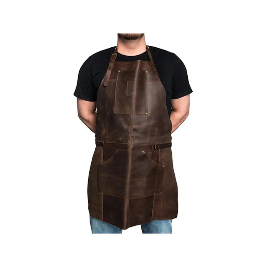 Beavercraft Adjustable Brown Leather Work Apron-Camping - Accessories-Beavercraft-Appalachian Outfitters