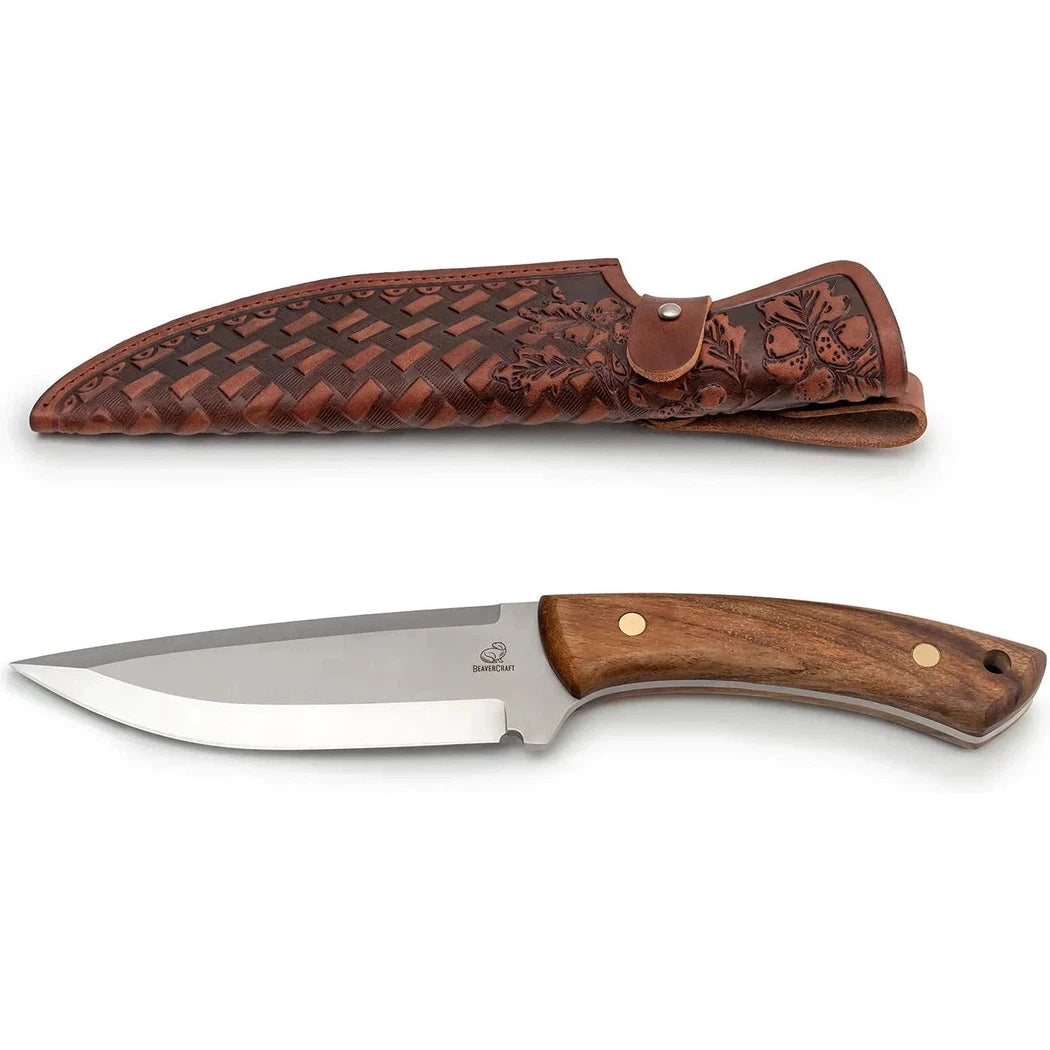 Beavercraft Hunting Knife with Leather Sheath-Camping - Accessories - Knives-Beavercraft-Appalachian Outfitters