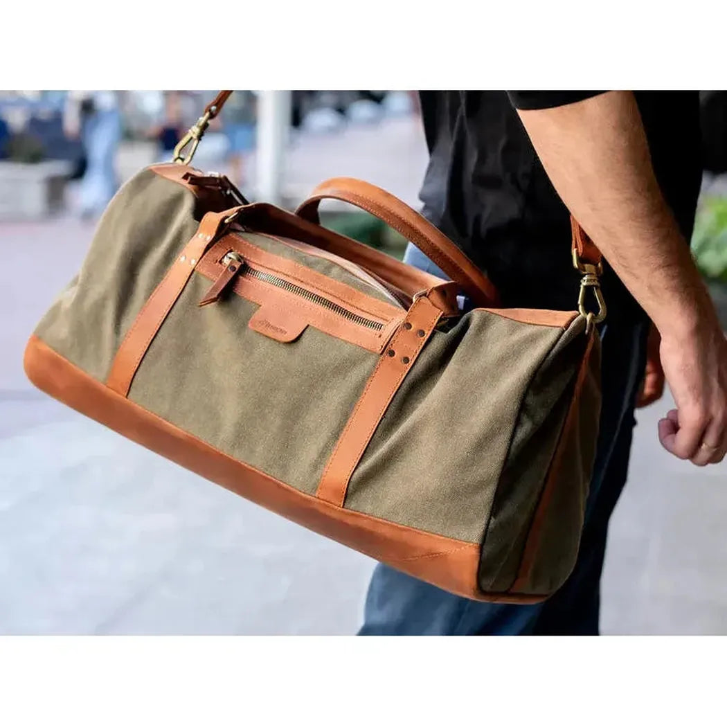 Beavercraft Journey - Canvas and Leather Travel Luggage Duffel Bag-Accessories - Bags-Beavercraft-Appalachian Outfitters
