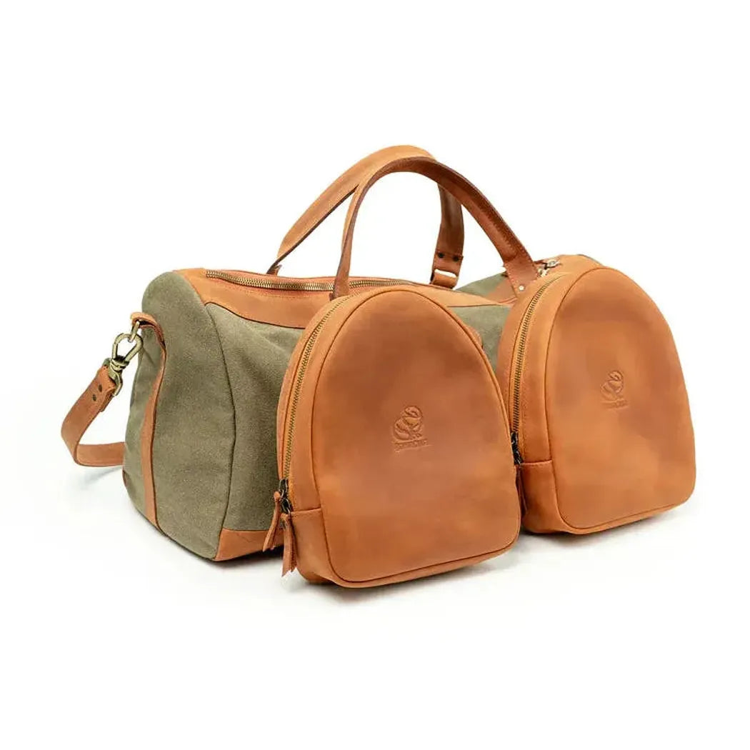 Beavercraft Journey - Canvas and Leather Travel Luggage Duffel Bag-Accessories - Bags-Beavercraft-Appalachian Outfitters