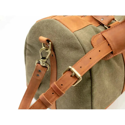 Beavercraft Journey - Canvas and Leather Travel Luggage Duffel Bag-Accessories - Bags-Beavercraft-Appalachian Outfitters