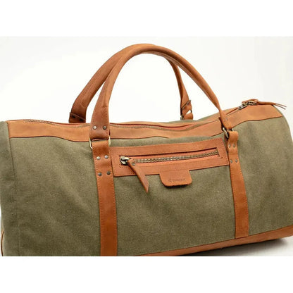 Beavercraft Journey - Canvas and Leather Travel Luggage Duffel Bag-Accessories - Bags-Beavercraft-Appalachian Outfitters