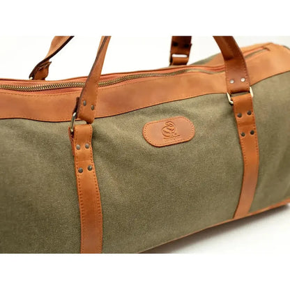Beavercraft Journey - Canvas and Leather Travel Luggage Duffel Bag-Accessories - Bags-Beavercraft-Appalachian Outfitters