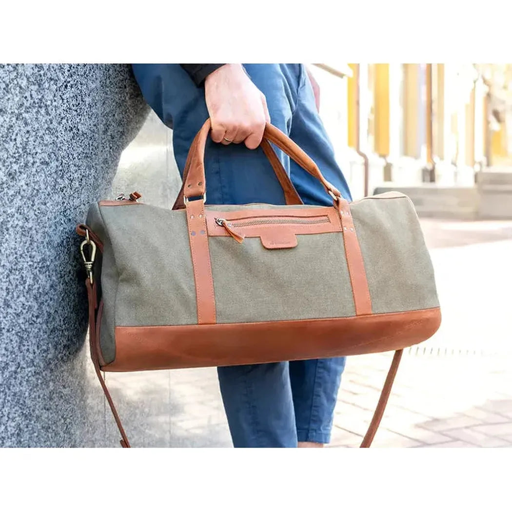 Beavercraft Journey - Canvas and Leather Travel Luggage Duffel Bag-Accessories - Bags-Beavercraft-Appalachian Outfitters