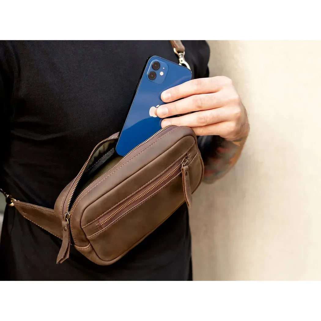 Beavercraft Quest - Leather Waist Bag Fanny Pack Bum Bag for Men and Women-Accessories - Bags-Beavercraft-Appalachian Outfitters