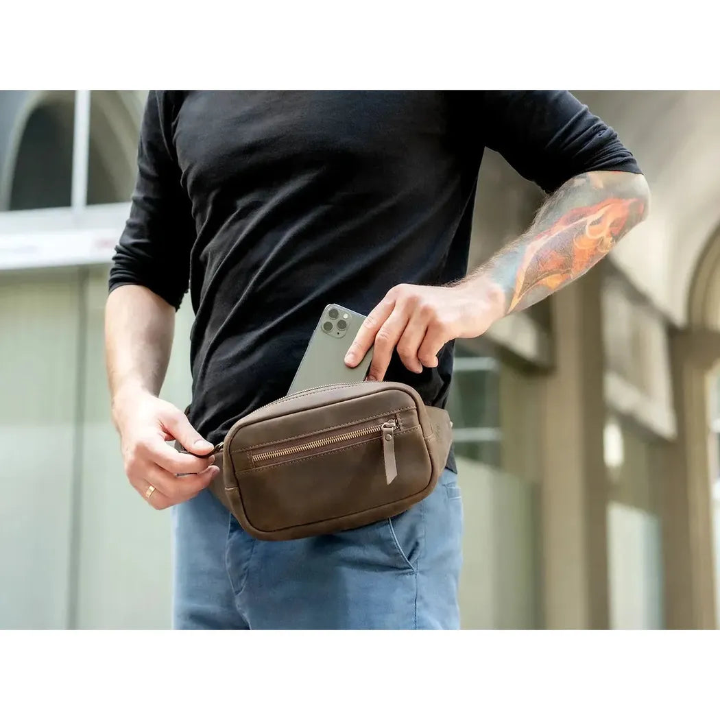 Beavercraft Quest - Leather Waist Bag Fanny Pack Bum Bag for Men and Women-Accessories - Bags-Beavercraft-Appalachian Outfitters