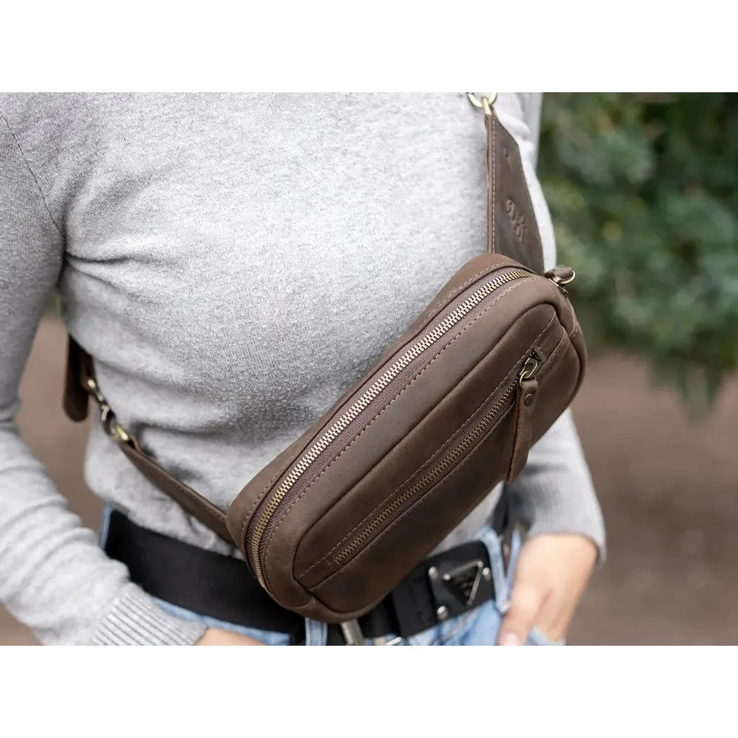 Beavercraft Quest - Leather Waist Bag Fanny Pack Bum Bag for Men and Women-Accessories - Bags-Beavercraft-Appalachian Outfitters